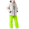 thumbnail image 1 of 4-16 Years Kid's Solid Color Girls Boys Ski Suit Windproof Warm Solid Color Skiing Set Green, 1 of 7