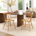thumbnail image 2 of Costway Dining Chairs Set of 2 Farmhouse Kitchen Chair with Rubber Wood Frame,, 2 of 10