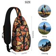 thumbnail image 3 of Pepperoni Pizza Lover Crossbody Backpack, Cheesy Slice Print Sling Bag for Pizza Party, Fast Food, and Italian Food Fans, 3 of 6
