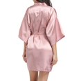 thumbnail image 2 of Women's Soft Long Satin Robes Long Silk Robes Full Length Robes Kimonos Silky Bath Robe Dressing Gowns, 2 of 6