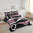 thumbnail image 3 of Erosebridal Pink Stripes Bedding King Comforter Set,Geometric Circle Bedding Sets King with Comforter,Lightweight Reversible Comforter Sets King Size,Abstract Artwork Decoration,3pcs, 3 of 8