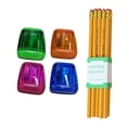 thumbnail image 2 of TopLLC Student Plastic Colored Transparent Pencil Sharpener Pencil Set-geometric Double Hole Sketch Sharpener Pencil Set- 4pc Pencil Sharpener And 10pc Pencil pencil pencil, 2 of 9