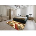 thumbnail image 4 of Ahgly Company Tapis d'Intérieur Carrés Abstraits Jaunes Abstraits pour Aire, 8 Pieds Carré, 4 of 6