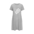 thumbnail image 4 of MAOWAPLG Chemises de Nuit pour Femmes Chemise de Nuit Courte Surdimensionnée pour Femmes Mode Imprimé sur la Poitrine Robe de Nuit à Manches Courtes, 4 of 9