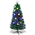 thumbnail image 3 of Costway 4FT Pre-Lit Fiber Optic Artificial Christmas Tree w/ Lights Snowflakes, 3 of 11