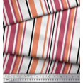 thumbnail image 3 of Soimoi Poly Georgette Fabric Stripe & Paisley Printed Fabric 1 Yard 52 Inch Wide, 3 of 3
