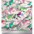 thumbnail image 1 of Soimoi White Heavy Canvas Fabric Stamp & World Map Fabric Prints By Yard 58 Inch Wide, 1 of 5