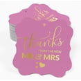 thumbnail image 2 of Inkdotpot Real Gold Foil Bracket Shape Paper Hang Tags Thanks From The New Wedding Favor Tags Pack Of 100, 2 of 7
