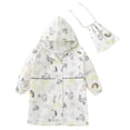 thumbnail image 1 of Penkiiy Toddler Rain Suit,Waterproof Kids Rainsuit,Unisex Baby Rain Coat Coverall 3-4 Years White, 1 of 7