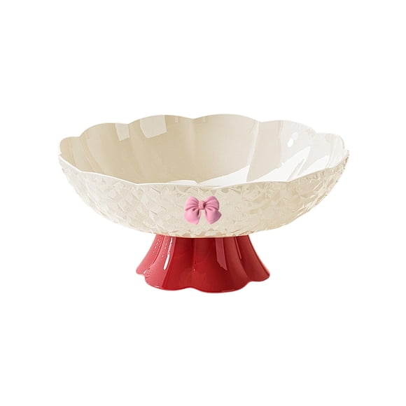 Fruit Plate with Detachable Base, Lightweight Plastic Serving Tray for Living Room, Coffee Table, Candy, Snack, Party, Picnic, Camping, and Daily Use