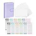 thumbnail image 4 of fastboy PU Leather Notebook Binder Clear Binder Pockets Budget Envelope Purple, 4 of 5