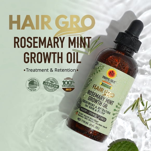 Tropic Isle Living Hair Gro Rosemary Mint Growth Oil, 4oz