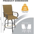 thumbnail image 4 of YUSAZENS Tabourets de Bar Pivotants d'Extérieur en 2 Pcs - Chaises de Terrasse Hauteur avec Rotation à 360°, Cadre Résistant à la Rouille, Idéal pour Jardin et Terrasse Or, 4 of 8