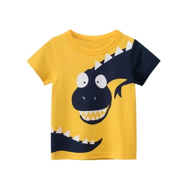T Shirts for Boys Funny Dinosaur Printed Short Sleeve Casual Summer T Shirts Graphic Tshirts for Boys 7-8 Years