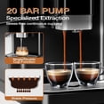 thumbnail image 2 of Ourlova Fully automatic espresso machine with grinder milk frother and automatic cleaning function with hot water function, 2 of 7