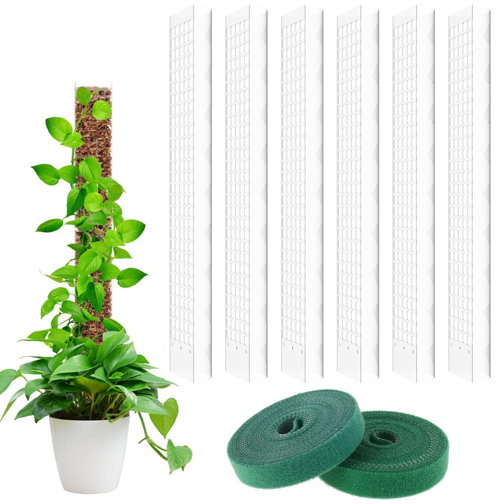 【美品】23-24 MOSS STICK MAHI MesaSe 6Pcs Moss Pole 23.6 Inch Reusable Plastic Plant Pole Stick