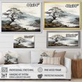 thumbnail image 4 of Designart Large Tree black framed wall art, Grey Minimalism Tree Ink euphony , Trees framed wall art decor, Grey Traditional black framed wall art, 32x24 inches black frame, 4 of 5