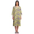thumbnail image 1 of Moomaya Robe de Nuit d'Allaitement en Coton à Col Rond Imprimée pour Femmes, 1 of 6
