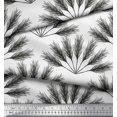 thumbnail image 2 of Soimoi Gray Poly Georgette Fabric Pine Leaves Decor Fabric Printed Yard 42 Inch Wide, 2 of 3