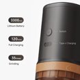 thumbnail image 4 of Electric Burr Coffee Grinder 25 Gears Adjustable 24W Portable USB, 4 of 8