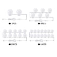 thumbnail image 3 of Yeacher 14 PCS LED Makeup Mirror Lights 3 Color Modes Vanity Mirror Lights Bathroom Mirror Light with USB Cable LED Strip Lights, 3 of 8