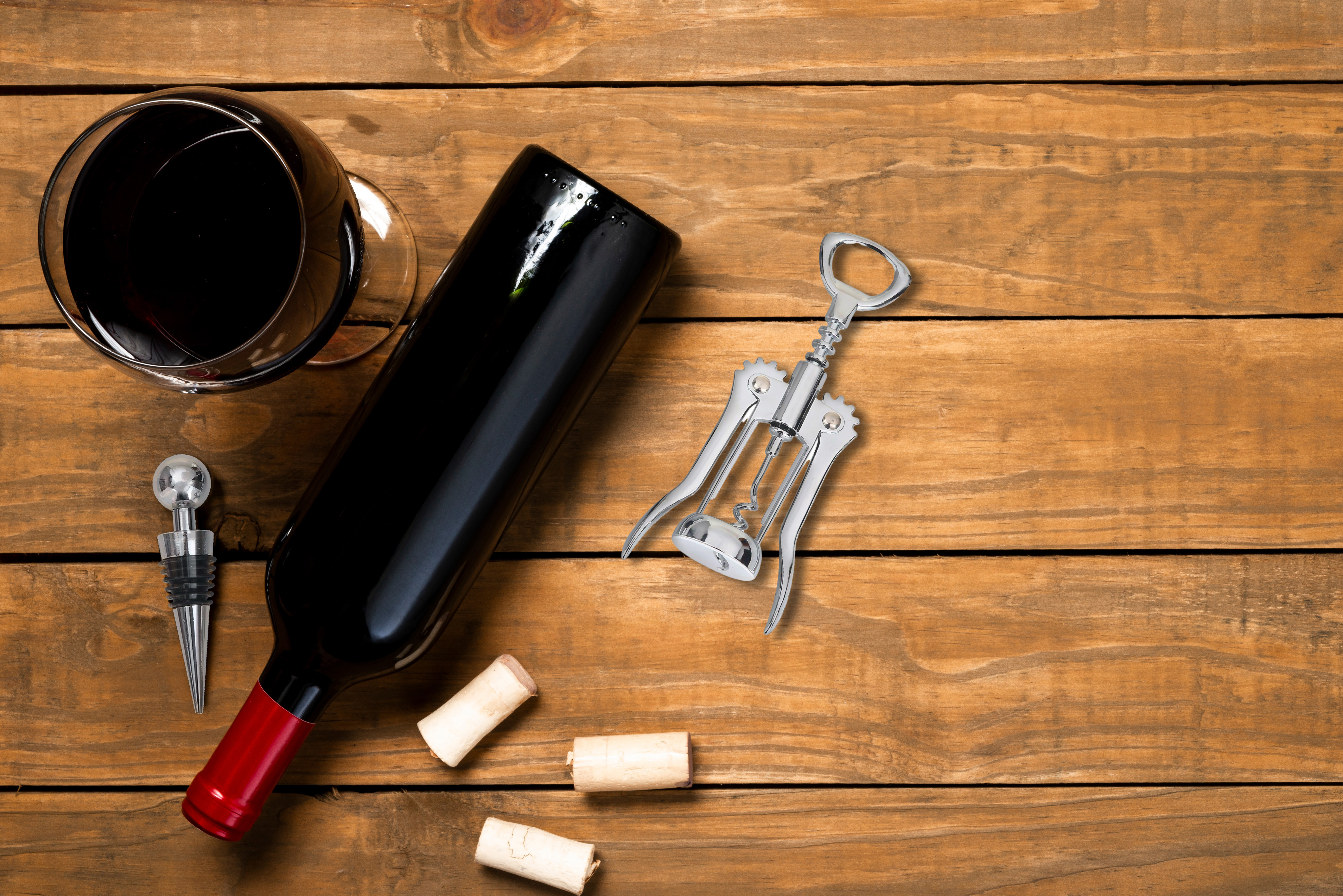 Mainstays Ensemble tire-bouchon et bouchon à vin en acier inoxydable, argent