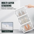 thumbnail image 4 of Stelive 12PCS Shoe Display Box Shoe Box Storage Containers Stackable Shoe Storage Box 33x25.4x18.6cm Shoe Organizer, 4 of 13