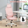 thumbnail image 4 of Vinsetto Chaise de Bureau en Maille avec Appuie-Tête Réglable, Soutien Lombaire, Rose, 4 of 10