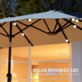 thumbnail image 4 of Outsunny 10ft Double-Sided Patio Umbrella, Outdoor Parasol, Beige, 4 of 10