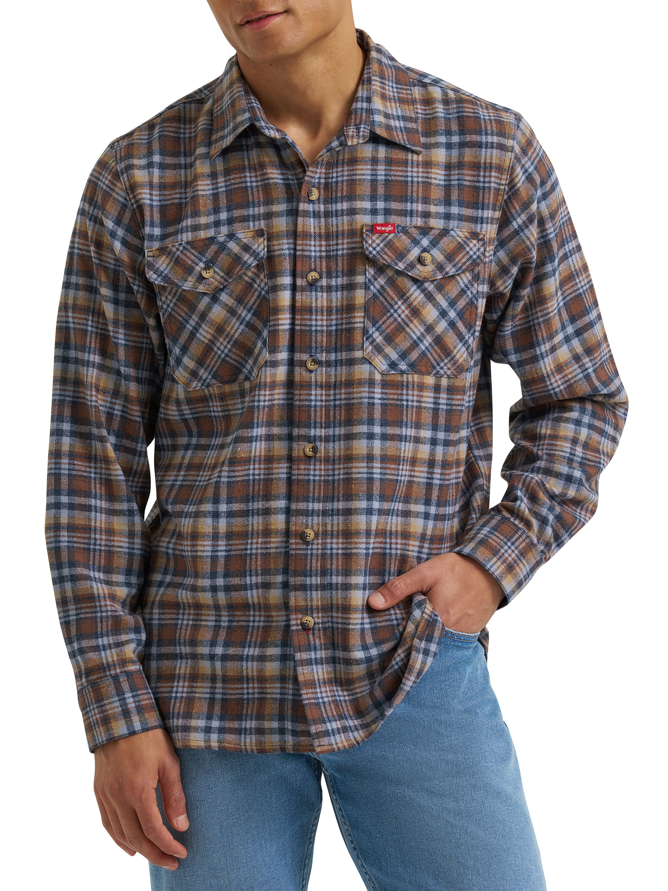 Chemise à manches longues à carreaux pour hommes Wrangler®