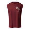 thumbnail image 4 of Ramiter Débardeur pour Homme Homme Sans Manches Débardeurs de Gym Course Entraînement Musculation Chandails Vin,m, 4 of 4