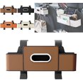 thumbnail image 1 of Car Organizers and Storage Box, 4 In 1 Multifunctional Car Organizers and Storage Back Seat for Hold Phone, Drinks, Handbag, Universal Fit for Suv/Sedan (Brown), 1 of 8