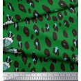 thumbnail image 3 of Soimoi Green Heavy Canvas Fabric Artistic Insect & Leopard Animal Skin Decor Fabric Printed BTY 58 Inch Wide, 3 of 3