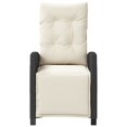 thumbnail image 3 of vidaXL 3 Piece Bistro Set with Cushions Black Poly Rattan, 3 of 5