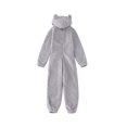 thumbnail image 2 of Solid Color Parent-Child Suit, Long Sleeve Family Pajamas Set, Round Neck Zipper Hoodie, 2 of 7