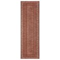 thumbnail image 1 of Casavani Square Handblock Printed Cotton Farmhouse Living Room Area Rug Home Decor Kilim Rug, Brown 7x7 feet, 1 of 7