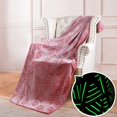 thumbnail image 4 of Clearance! Double Flannel Luminous Blanket Whiterows Fall Throw Soft Blanket Star Moon Pattern Glow In The Dark Blankets Warm and Cozy Sofa Blanket 60"X50" (L), 4 of 9