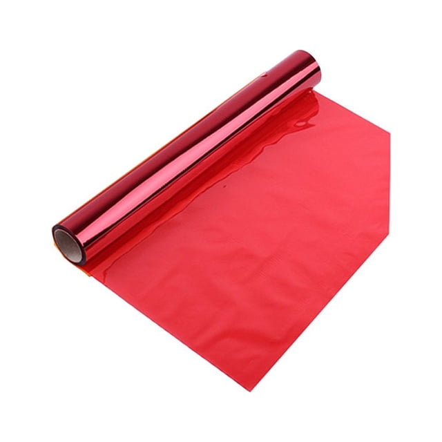 1 Roll Decorative Bright Color Cellophane Wrap Roll Plastic Visual Effect Cellophane Roll for Party,brightred