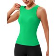 thumbnail image 4 of Charmo Ribbed Seamless Tank Top for Womens High Neck Tops Built in Bra, 4 of 6