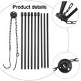 thumbnail image 4 of Bgsha Outdoor Camping Tripod Hanging Rack Picnic Barbecue Bracket Black Silver, 4 of 10