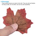 thumbnail image 4 of Unique Bargains Artificial Leaves Fall Maple Autumn Fake Leaf Decoration, Coffee Red 500 Pack, 4 of 5