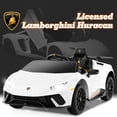 thumbnail image 2 of Licensed Lamborghini Huracan Ride on Car by OLAKIDS, 12V Kids Electric Vehicle Battery Powered Toy with Remote Control, LED Lights, Spring Suspension, Bluetooth, MP3, Aged 3-8 Years, 2 of 9