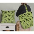thumbnail image 5 of Soimoi Green Modal Satin Fabric Bear & Text Print Fabric by the Yard 42 Inch Wide, 5 of 5