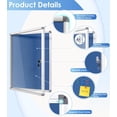 thumbnail image 3 of Fabric Bulletin Board Enclosed Wall-Mounted Display Case for Office Classroom Home x(xA), 3 of 9