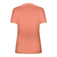 thumbnail image 4 of Timegard Plus Size Top for Women V Neck Drop Shoulder Short Sleeve Comfy Solid Color Casual Tee Top, 4 of 5