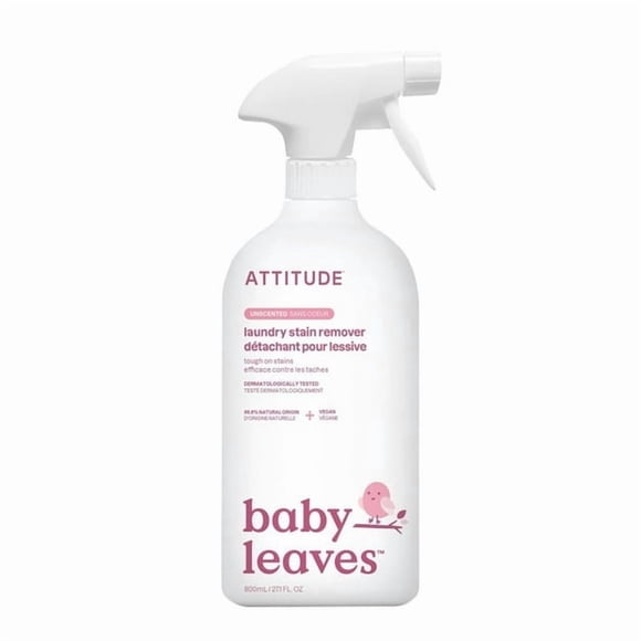 ATTITUDE baby leaves, Laundry Stain Remover, Unscented, 800 mL