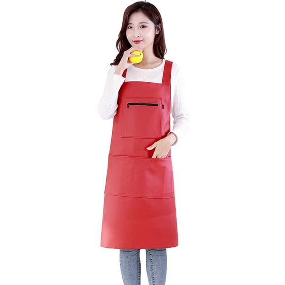 Waterproof Rubber Vinyl Apron - Heavy Duty Model - Stay Dry - Industrial Chemical Plastic - Leather Apron for Kitchen, Cooking, Dishwashing, Dog Grooming