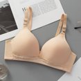 thumbnail image 3 of Bigersell Padded Push up Bras for Women V-Neck Wire-Free Bra Support Women Women Bra Full-Coverage Bra Style R-11 Basic Bra Strap Nylon Back-Smoothing Bra Feature Everyday Bras Underwear Khaki XXL, 3 of 3