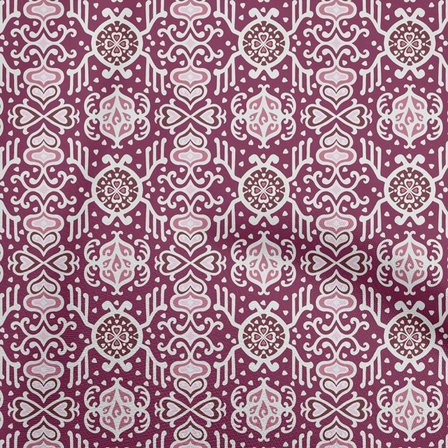oneOone Velvet Dark Magenta Fabric Floral Sewing Craft Projects Fabric Prints By Yard 58 Inch Wide