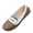 Khaki, variant on Jovati Casual Loafer for Women, Two-Tone Matte PU Slip-On Low Heel Shoes with Cutout Detail, Lightweight Comfort Fit for Daily Wear